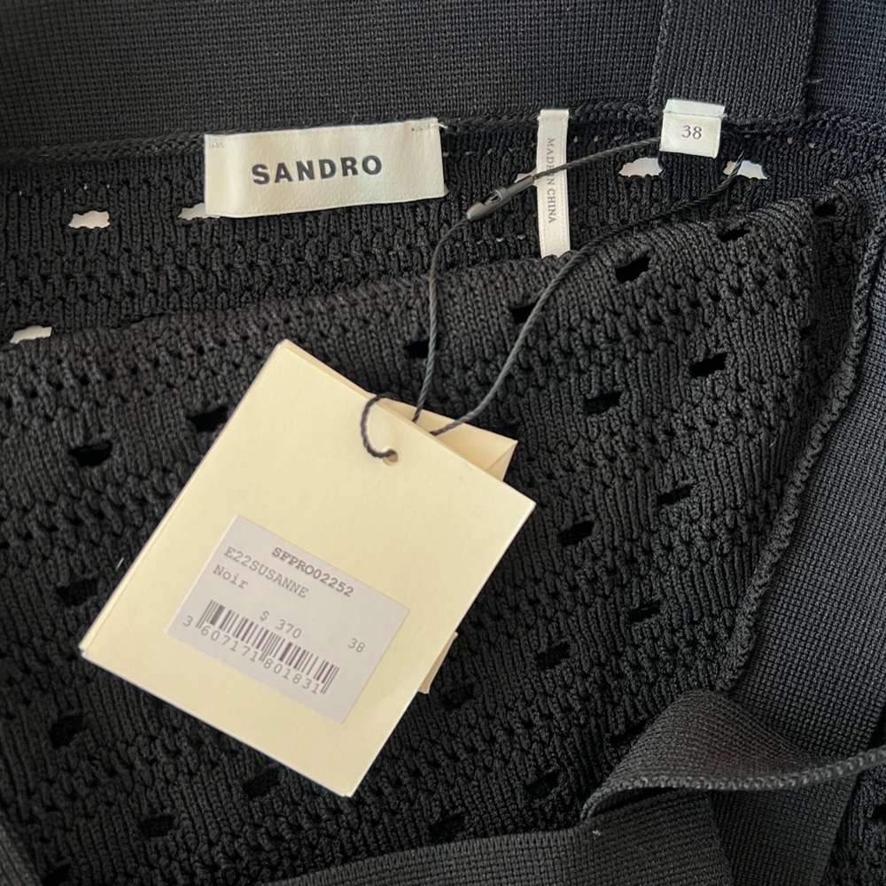Sandro Fringe Knits Dress size 38 NWT - Picture 4 of 7